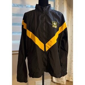 US Army APFU Physical Fitness Uniform Jacket Black Yellow Medium Regular UNICOR